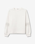Sweat com Pormenor na Manga - Branco