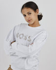 Sweat Com Logo BOSS - Branco