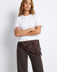 T-shirt com Renda - Branco