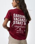 T-shirt com Estampado Traseiro - Vermelho