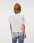 T-shirt com Renda - Branco