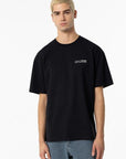 T-shirt com Estampado Traseiro - Preto