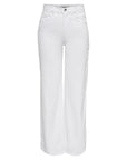 Calças de Ganga Wide Leg - Branco