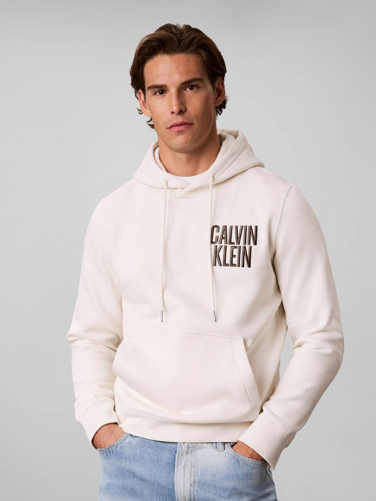 Hoodie com Estampado Traseiro - Bege