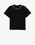 Camiseta con Aplicaciones - Negro