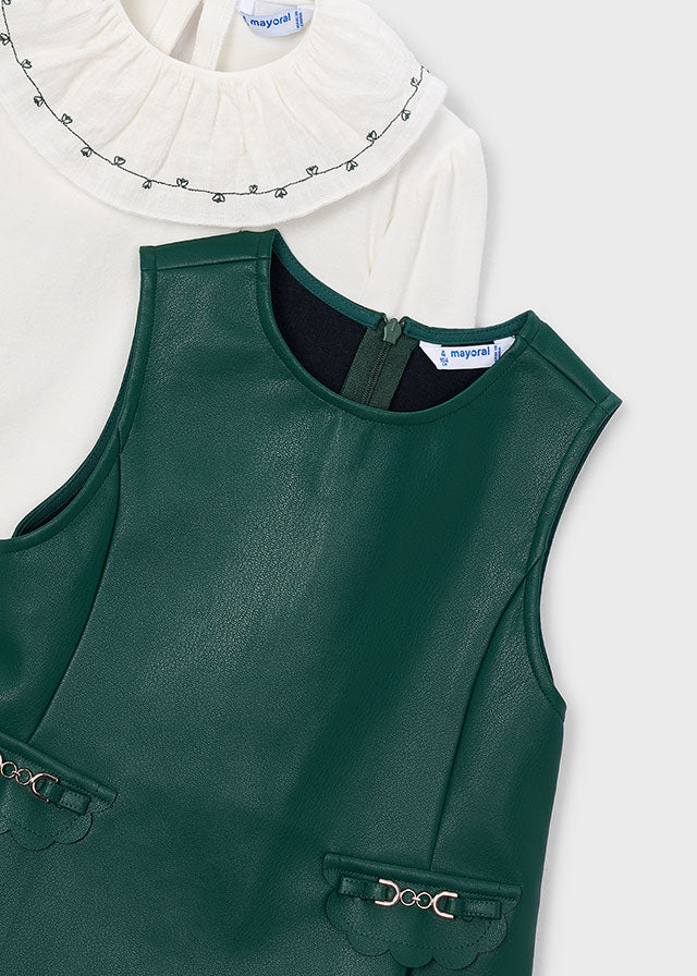 Vestido Combinado - Verde
