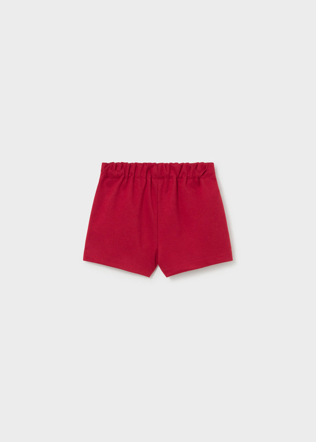Calções em Tecido - Vermelho