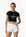 T-shirt Estampado Frontal com Rasgões - Preto