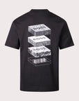 T-shirt com Estampado Traseiro - Preto