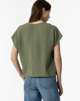 Blusa Efeito Enrugado - Verde Tropa