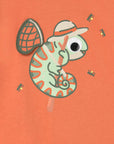 Camiseta con Aplicaciones - Naranja