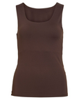 Top Decote Quadrado - Castanho