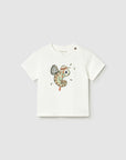 T-shirt com Aplicações - Branco