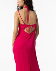 Vestido Midi Cut Out - Fuschia