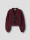 Cardigan de Malha - Bordo
