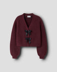 Cardigan de Malha - Bordo
