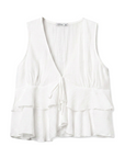 Top com Folhos - Branco