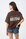T-shirt com Estampado Traseiro - Castanho