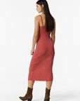 Vestido Midi Cut Out - Vermelho