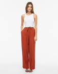 Calças Wide Leg - Telha