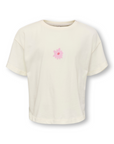 T-shirt com Estampado Traseiro - Crú