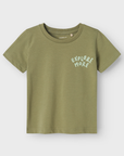 T-shirt com Estampado Traseiro - Verde Tropa