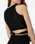 Crop Top com Laço - Preto