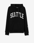 Hoodie com Estampado Frontal - Preto