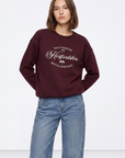 Sweat Estampada - Bordo