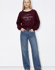 Sweat Estampada - Bordo