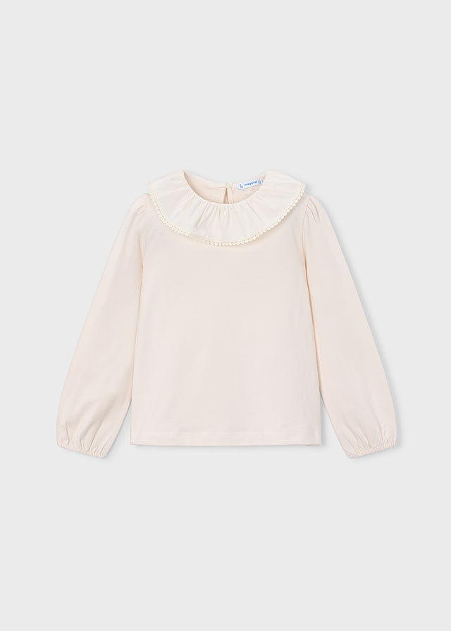 Blusa com Gola - Crú