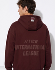 Hoodie com Estampado Traseiro - Bordo