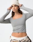 Camiseta de manga larga - Gris