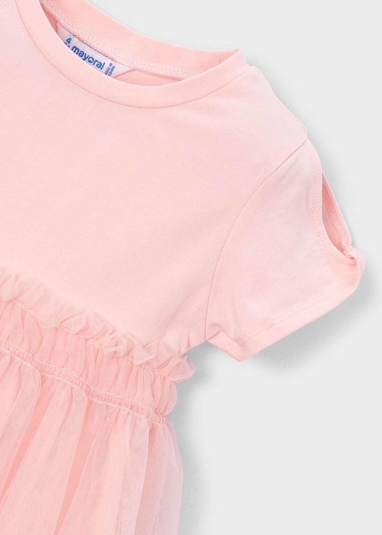 Vestido Combinado - Rosa