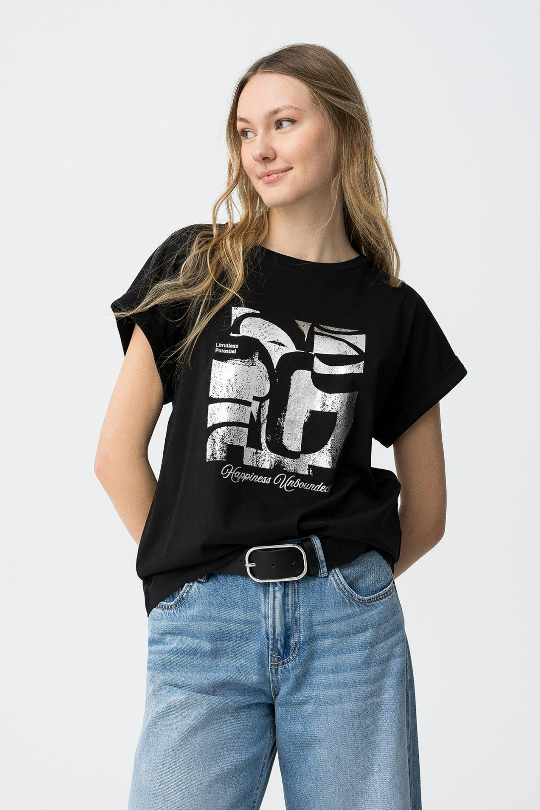 T-shirt Estampada - Preto