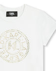 T-shirt com Brilhantes - Dourado