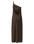 Vestido de Cetim - Castanho