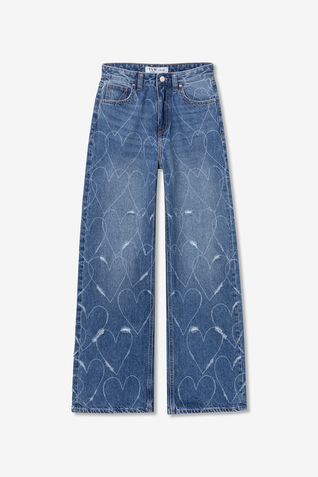 Calças de Ganga Kylie - Azul Médio