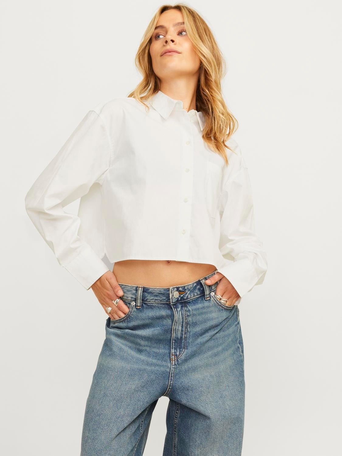 Camisa Cropped - Branco