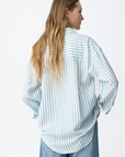 Camisa Listada - Azul Claro