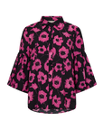 Blusa com Estampado Floral - Rosa