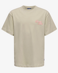 T-shirt com Estampado Traseiro - Bege