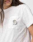 T-shirt com Aplicação - Branco