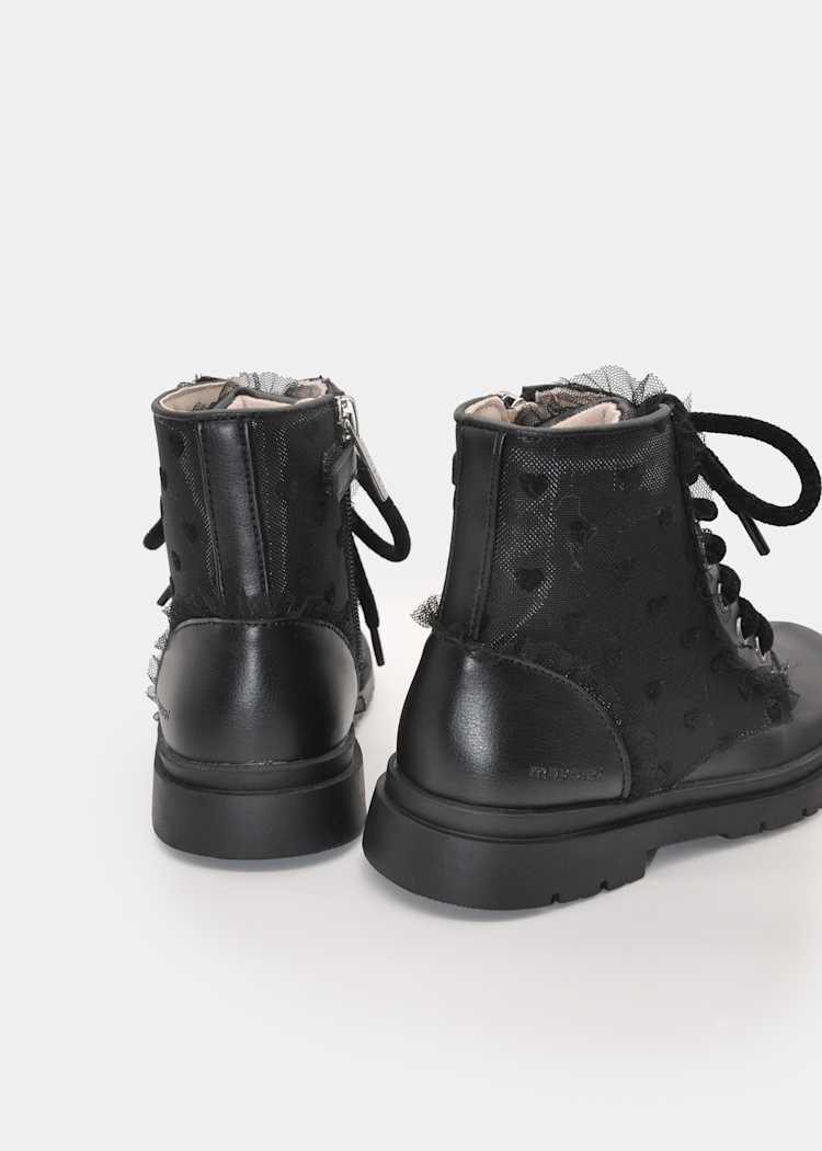 Bota Rendada - Preto