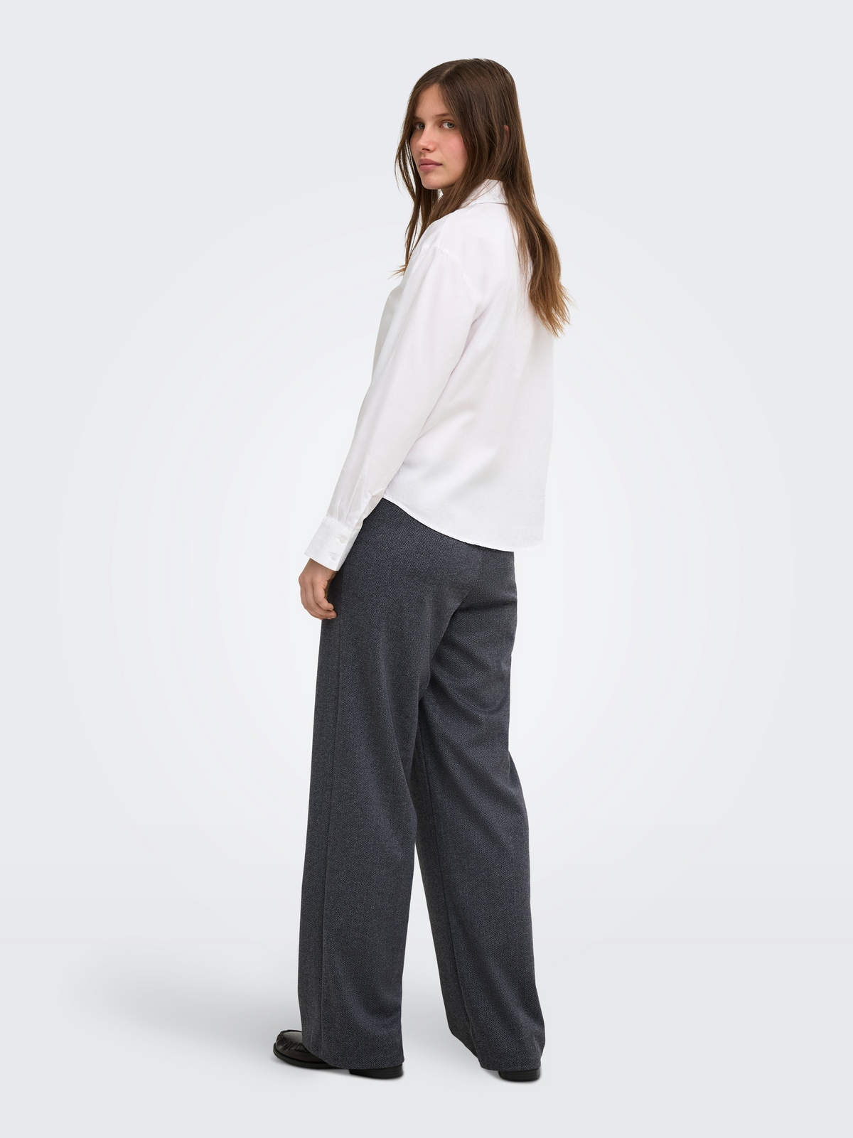Calças Wide Leg - Cinza