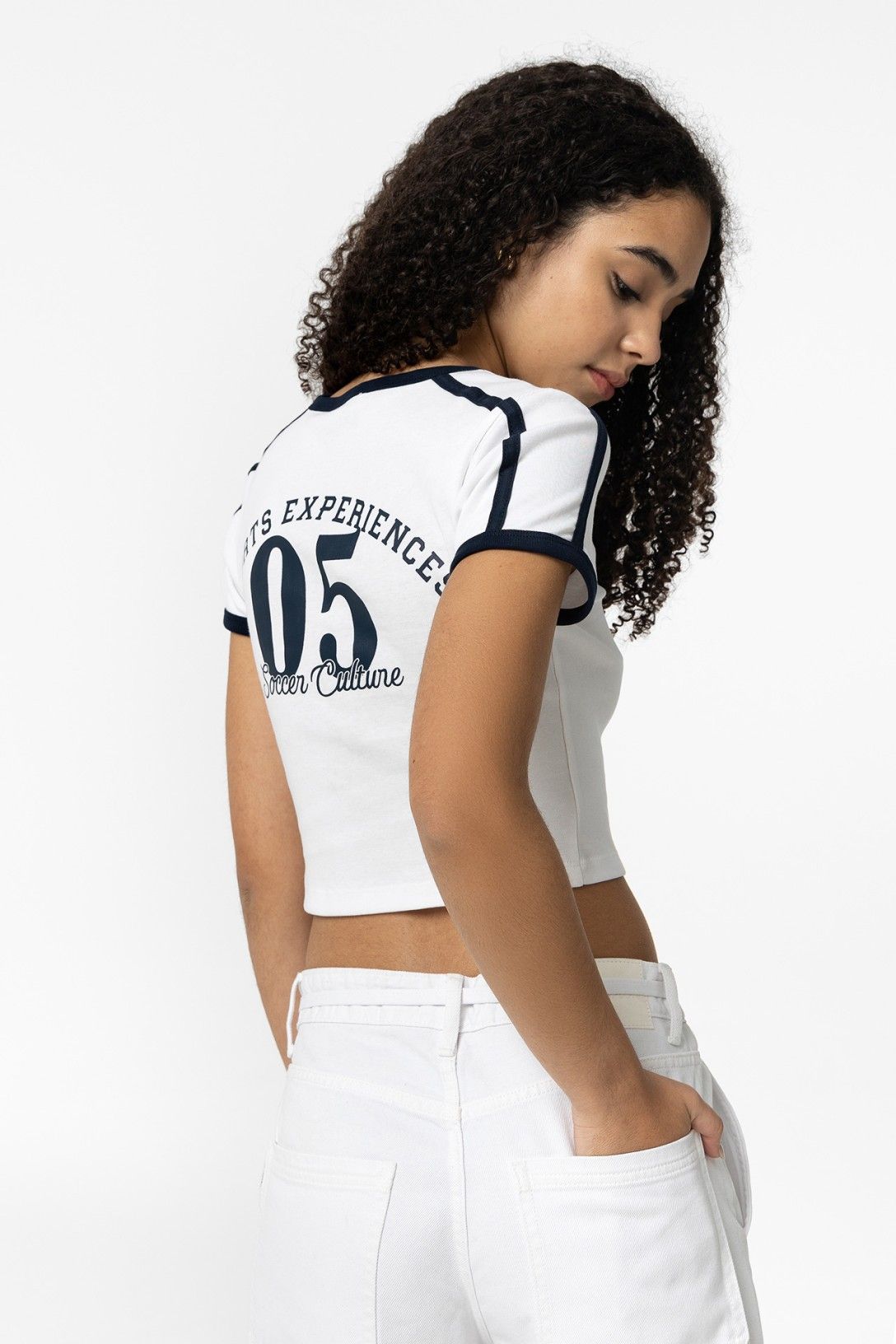 Top com Estampado Traseiro - Branco