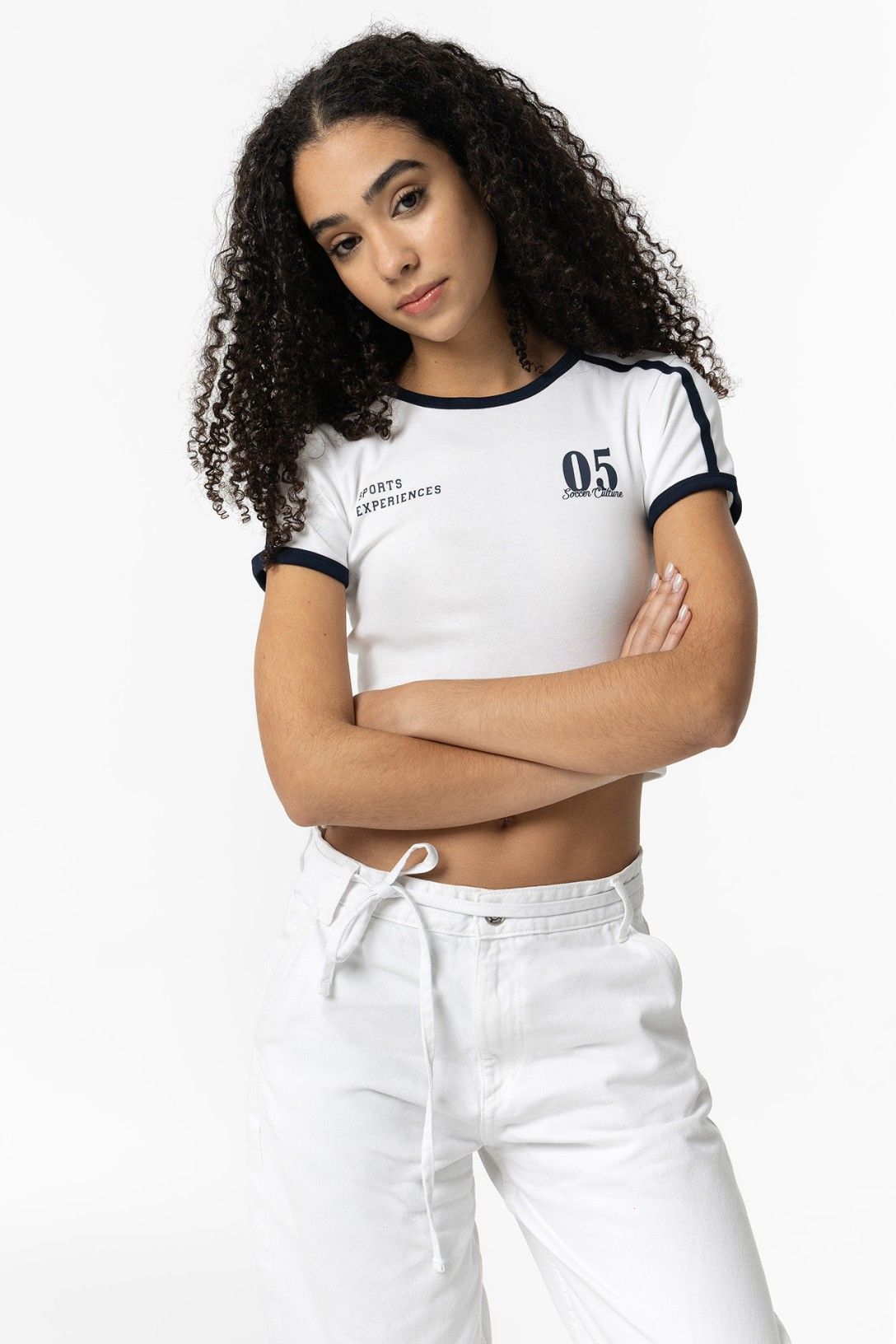 Top com Estampado Traseiro - Branco