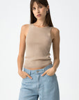 Top com Brilho - Bege