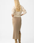 Saia Midi de Malha - Bege