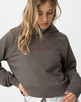 Hoodie Cropped - Cinza escuro